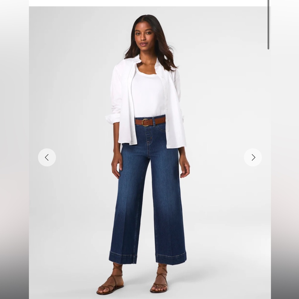 NWT SPANX Cropped Wide Leg Jeans